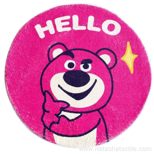 Cartoon simple round door mat